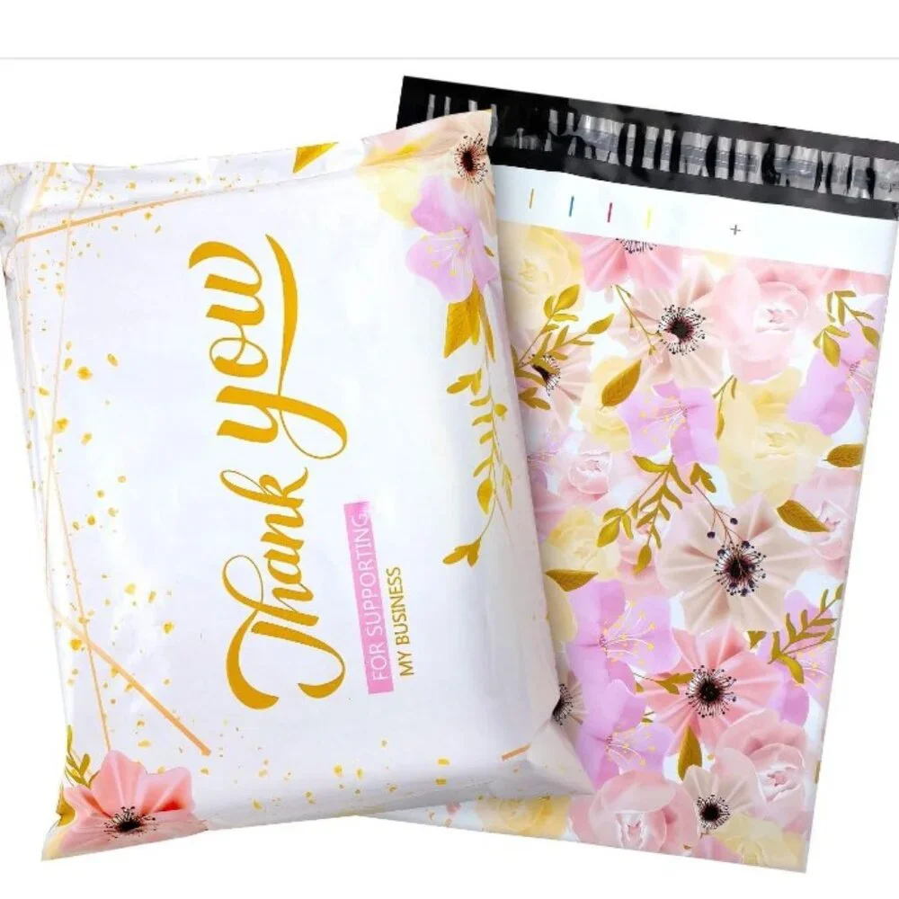 New Pink Springtime Easter Thank You Polly Mailers 10x13 Large Size 8ct